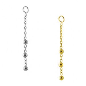 Pendente Catene con Beads di Titanio ASTM F136
