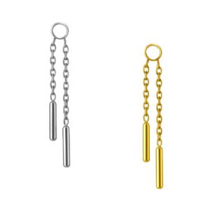 Pendente Double Needle di Titanio