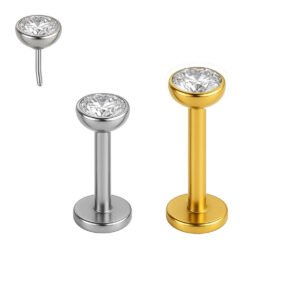 Punto di Luce Labret di Titanio con Zirconia