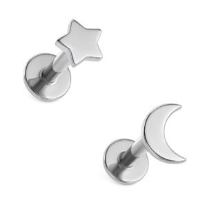 Stella e Luna Lisce di Titanio ASTM F136