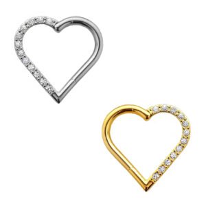 Clicker Cuore di Titanio ASTM F136 Incastonato di Zirconie