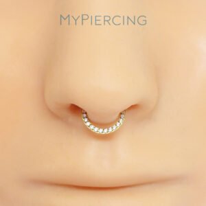 Anello Clicker di Titanio ASTM F136 Frontale Incassato