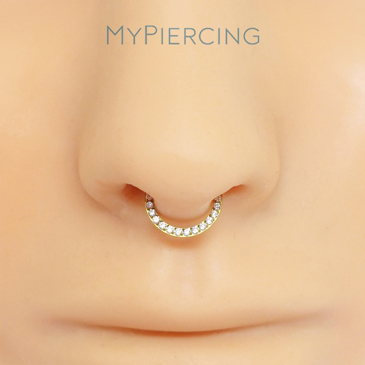 Anello Clicker di Titanio ASTM F136 Frontale Incassato - immagine 2