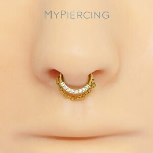 Clicker Incastonato con Catena di Titanio ASTM F136