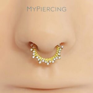 Anello Via Lattea Con Zirconi Di Titanio ASTM F136