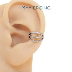 Anello Triple con Zirconi in Titanio ASTM F136