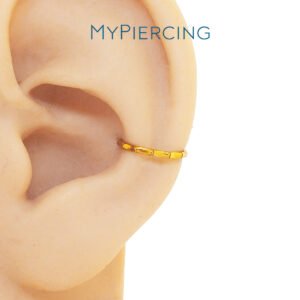 Anello Clicker di Titanio ASTM F136 Baguette Liscia