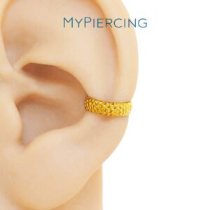 Anello Clicker Spesso Martellato Di Titanio ASTM F136