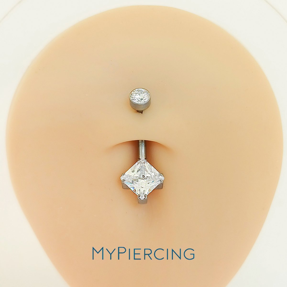 Banana con Zirconia Quadrata in Titanio ASTM F136 - immagine 2