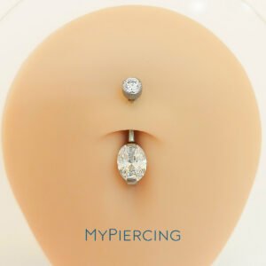 Banana con Zirconia Ovale in Titânio ASTM F136