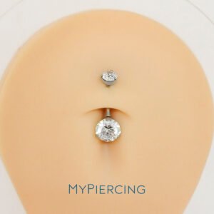 Banana Fashion di Titanio ASTM F136 con Zirconia a Griffe