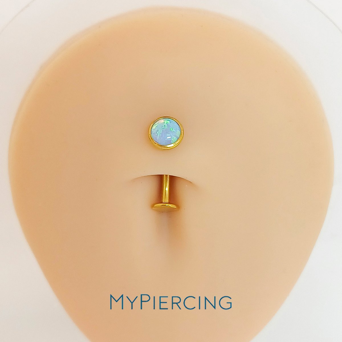 Banana Floating di Titanio ASTM F136 con Opale - immagine 3