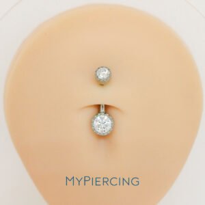 Banana Flat Puntinata con Zirconia in Titanio ASTM F136