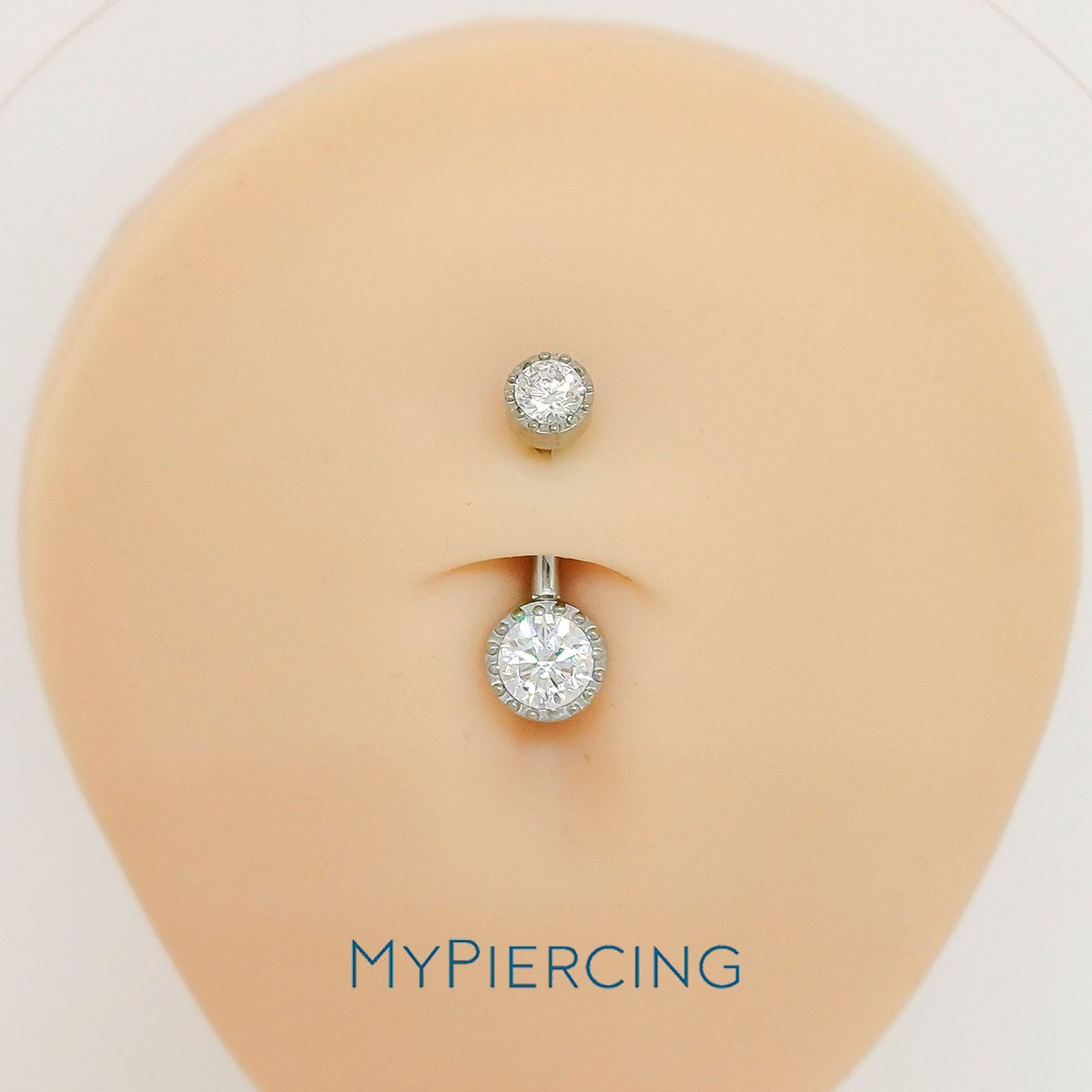 Banana Flat Puntinata con Zirconia in Titanio ASTM F136 - immagine 2