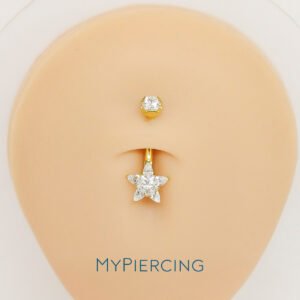 Banana Stella di Titanio con Zirconi