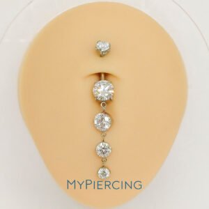 Banana appesa di Titanio con Zirconi