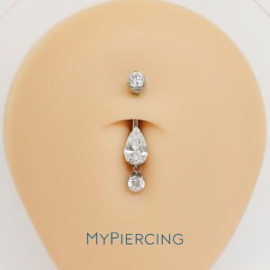 Banana Goccia Con Punto Di Luce Con Zirconia Di Titanio ASTM F136