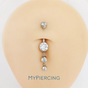 Banana Con Zirconi Piatto Pendente Di Titanio ASTM F136