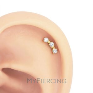 Labret Cluster Trio Punto di Luce di Titanio ASTM F136