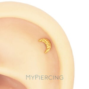 Labret Luna Martellata in Titanio ASTM F136