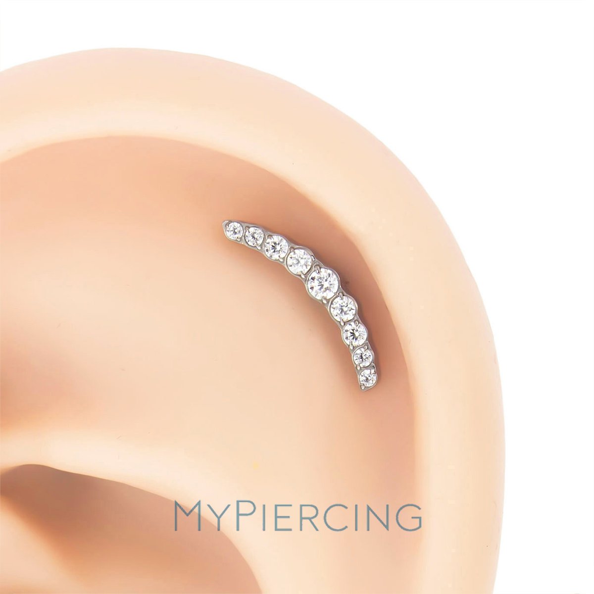 Labret Cluster in Crescita con Zirconi In Titanio ASTM F136 - immagine 2