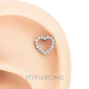 Labret Cuore Con Zirconi Di Titanio ASTM F136