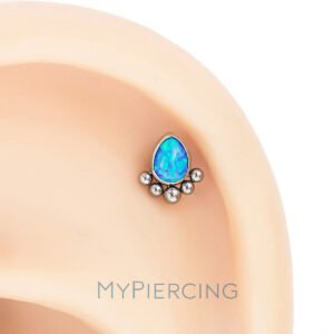 Goccia con Beads Labret in Titanio ASTM F136