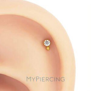 Labret Punto di Luce con Bead in Titanio ASTM F136