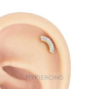 Labret Cluster 7 Baguette in Titanio ASTM F136