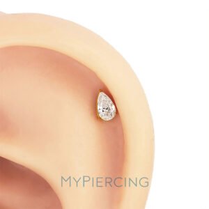 Labret Goccia di Zirconia in Titanio ASTM F136