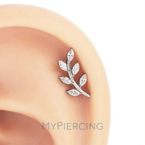 Labret Ramo Fiore con Zirconi di Titanio ASTM F136