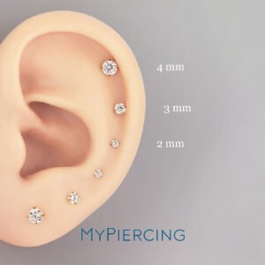 Labret Punto di Luce anatomico in Titanio ASTM F136