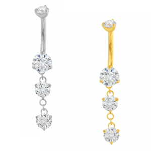 Banana Pendenti Di Titanio ASTM F136 Con Zirconi