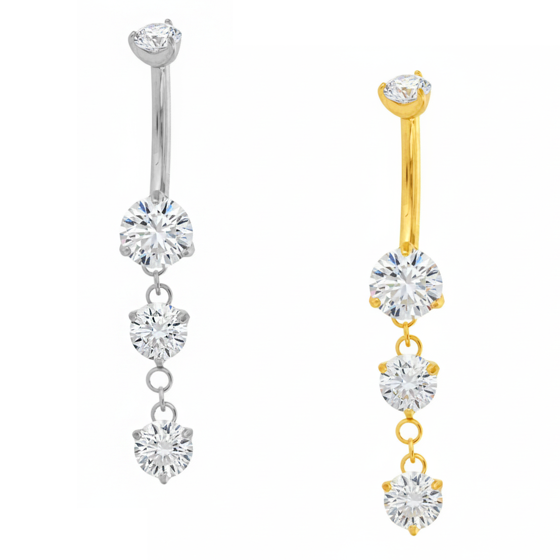 Banana Pendenti Di Titanio ASTM F136 Con Zirconi