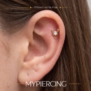 Labret Scorpione di Titanio con Zirconi
