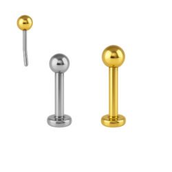 Labret Pallina Push Pin di Titanio ASTM F136
