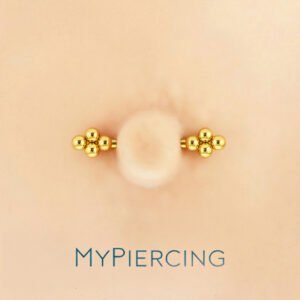 Barbell Di Titanio ASTM F136 Con Palline Grandi Push Pin