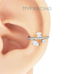 Anello Multi Mod Pietre Con Zirconia in Titanio ASTM F136