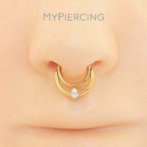 Anello Clicker Segmentato Doppio di Titanio ASTM F136 con Zirconia