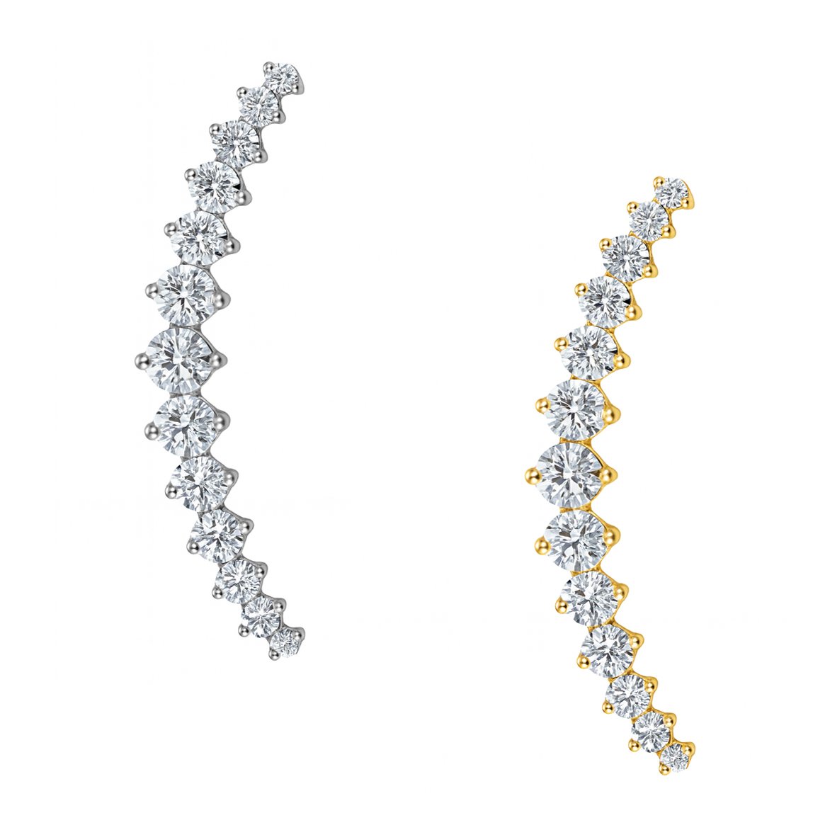 Labret Cluster Lungo di Titanio con Zirconi