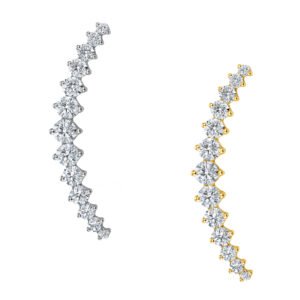 Labret Cluster Lungo di Titanio con Zirconi