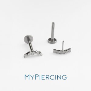 Labret Classic Rotondo 5 Zirconi di Titanio ASTM F136