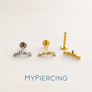 Labret Mini Ghirlanda in Titanio ASTM F136 con Zirconi