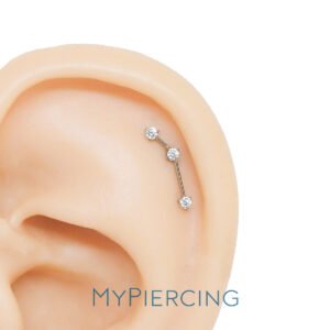 Labret costellazione con Zirconi in Titanio ASTM F136