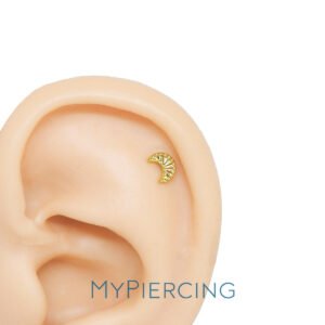 Labret Luna Piramide liscia di Titanio ASTM F136