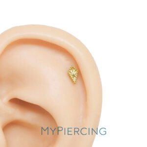 Labret Rombo Piramide Liscio di Titanio ASTM F136