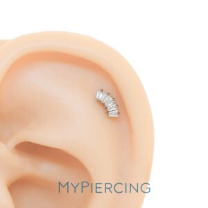 Labret Cluster 5 Baguette in Titanio ASTM F136