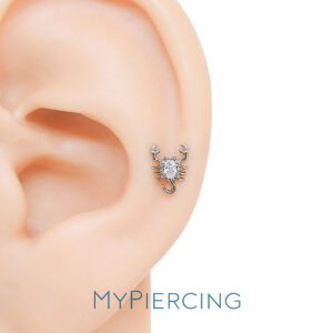 Labret Scorpione di Titanio con Zirconi
