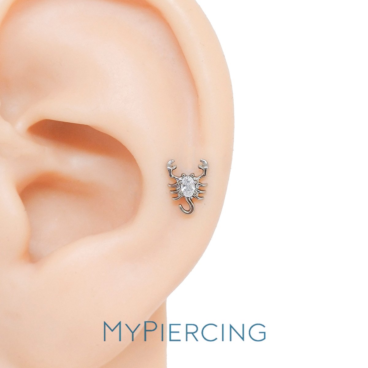 Labret Scorpione di Titanio con Zirconi - immagine 2