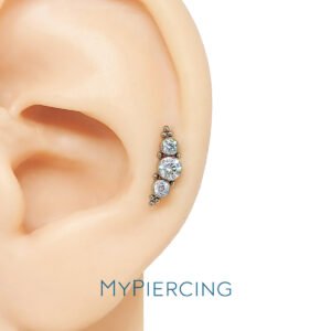 Labret Cluster 3 Zirconie in Titanio ASTM F136